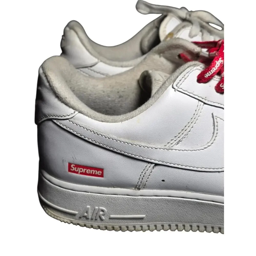 Size 10.5 - Nike Air Force 1 x Supreme Low Box‎ Logo White SB11